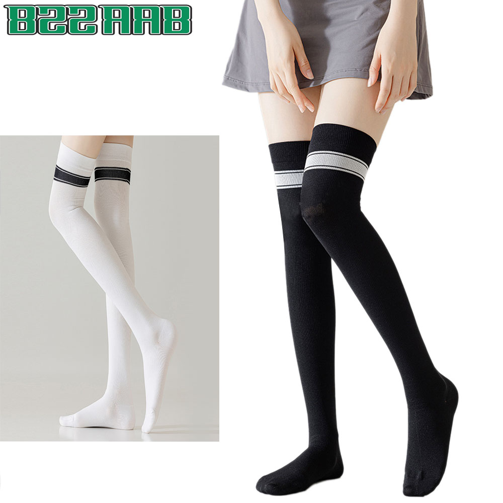 1Pair High Thigh Socks Striped - Yoga Daily Fitness ulasan dan harga