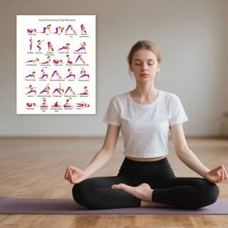 Yoga Practice Poster, Indoor D - Yoga Fitness Wallpaper ulasan dan harga
