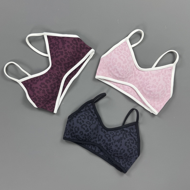 Sports Bra Women Leopard Print - Stretch Strap Yoga ulasan dan harga