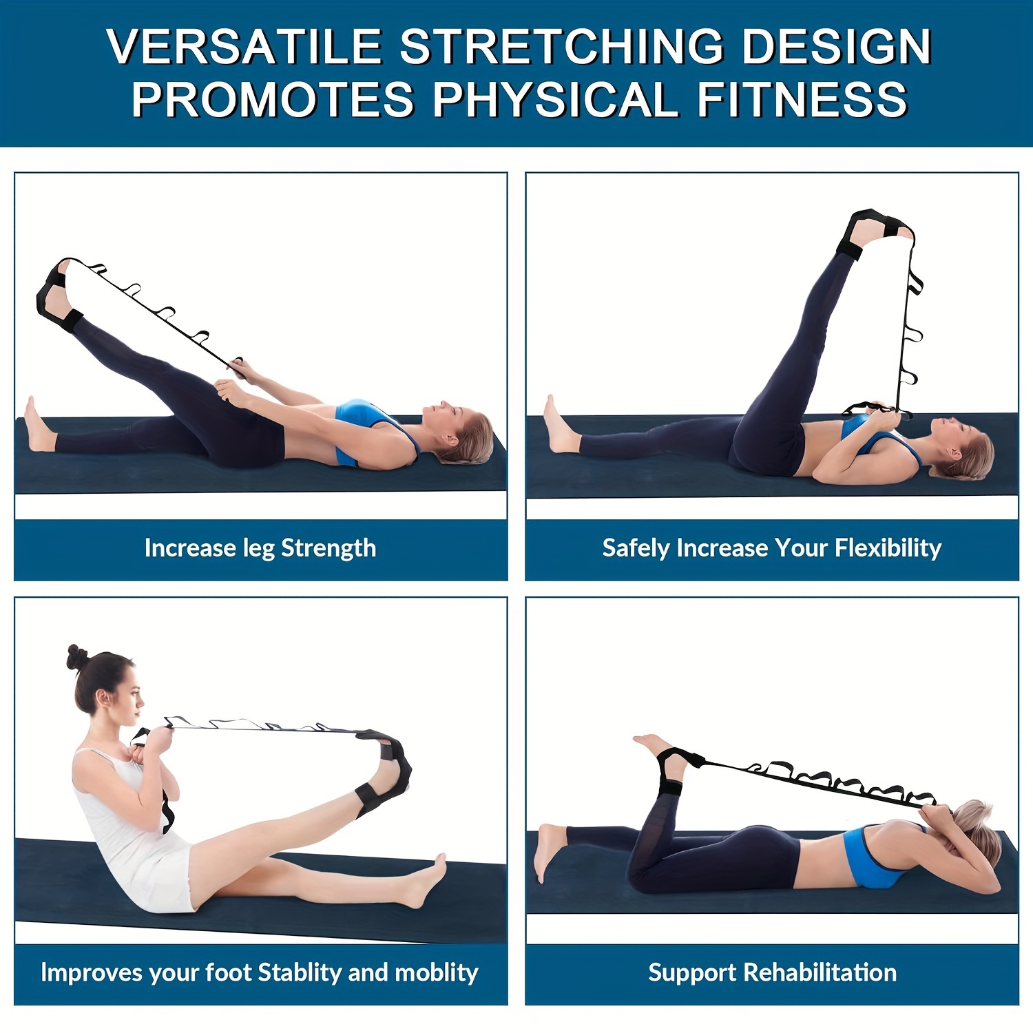 Segmented Yoga Stretch Strap A - Stretch Strap Yoga ulasan dan harga