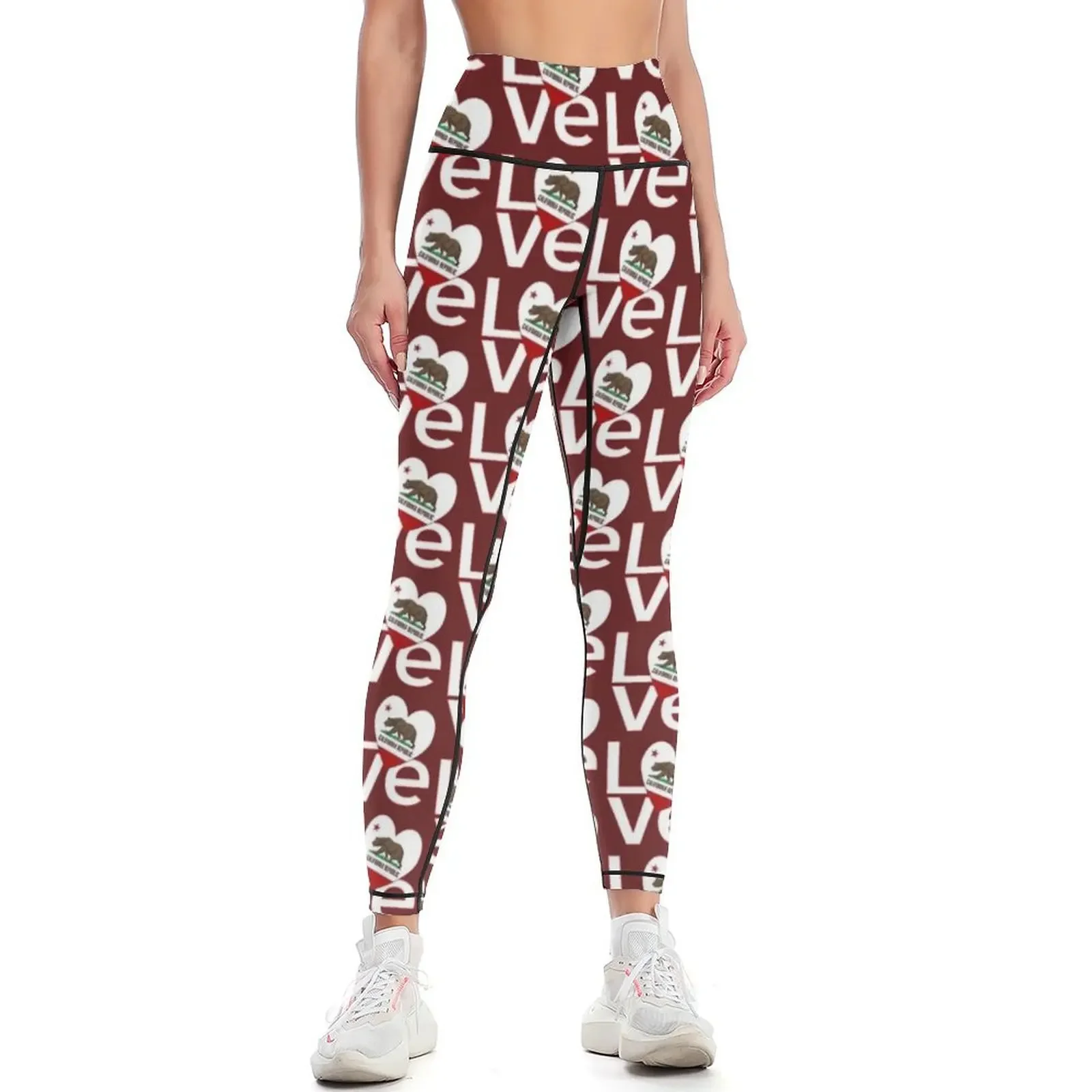 Red and White California LOVE  - Yoga Fitness California ulasan dan harga