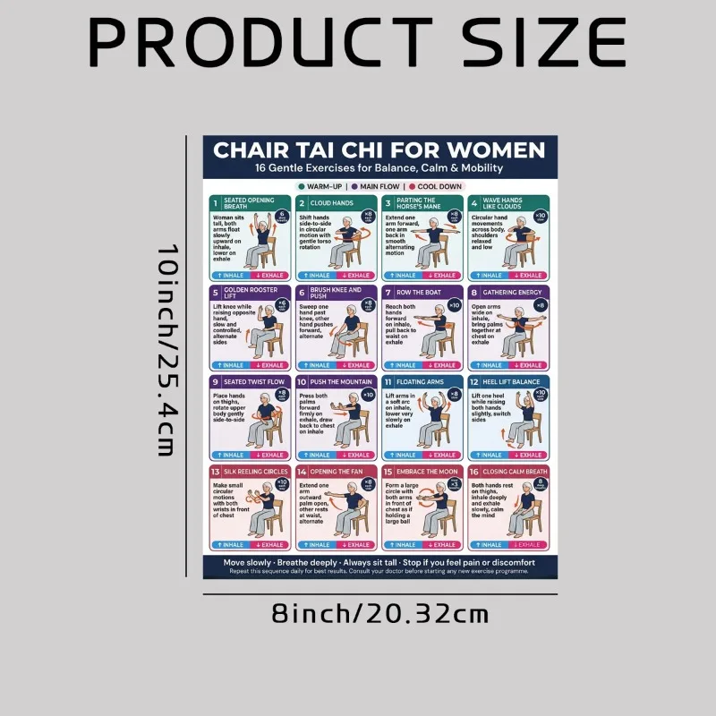 Chair Tai Chi Exercise Chart f - Yoga Fitness Wallpaper ulasan dan harga
