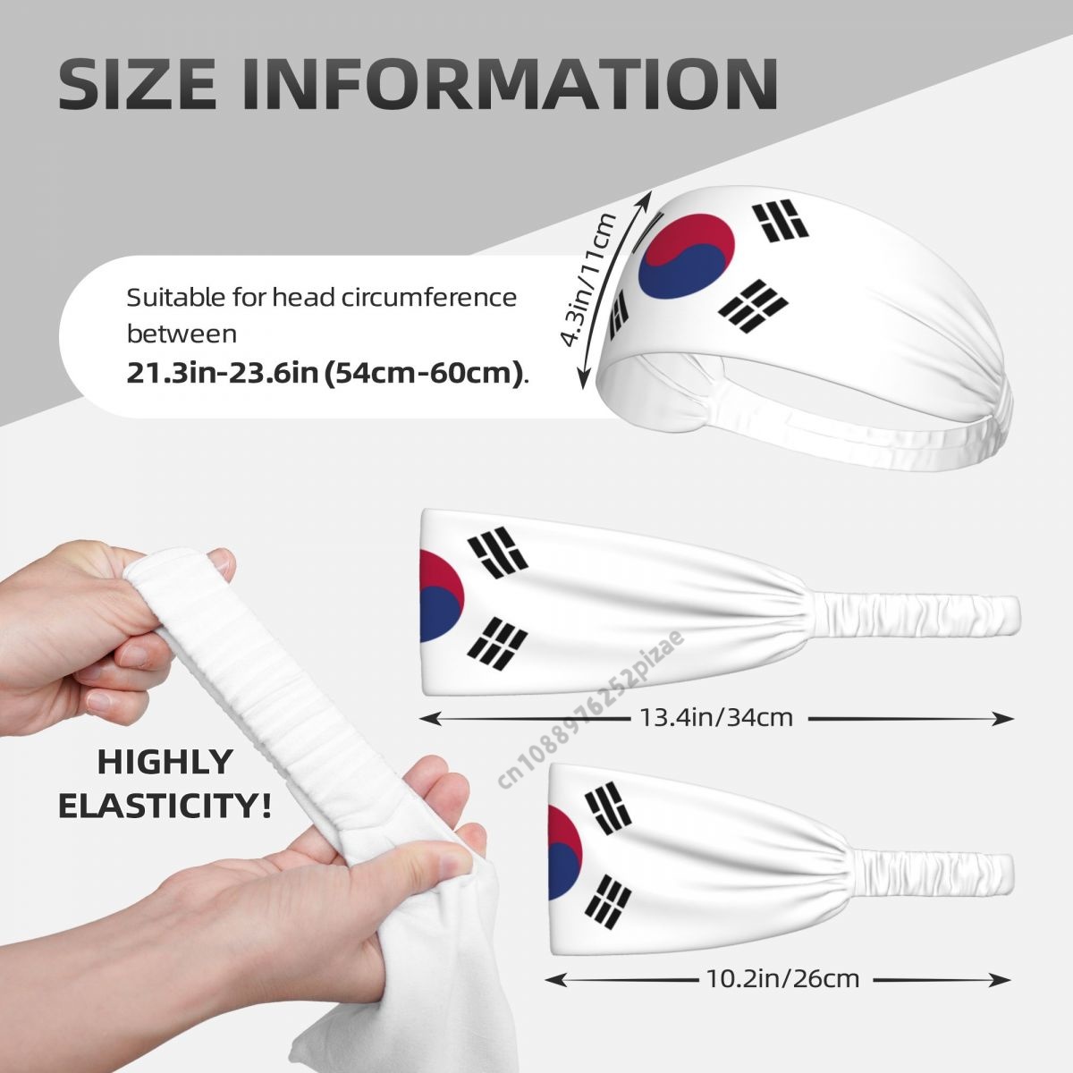 South Korea Flag Men Women Ban - Stretch Strap Yoga ulasan dan harga