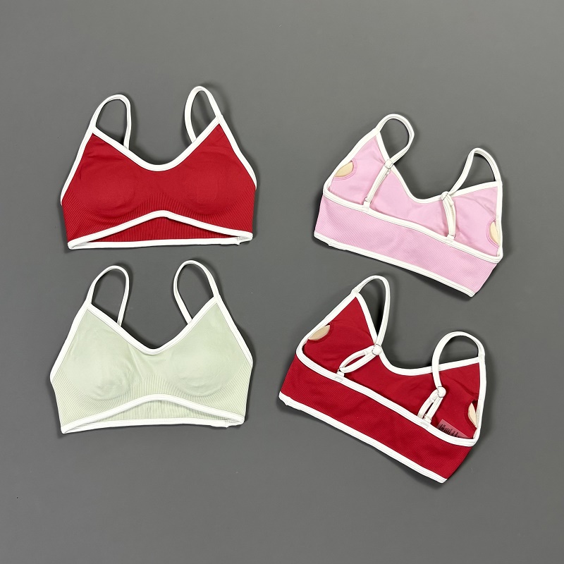 Women Contrastline Yoga Bra V  - Yoga Daily Fitness ulasan dan harga