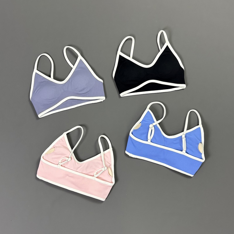Women Contrastline Yoga Bra V  - Yoga Daily Fitness ulasan dan harga