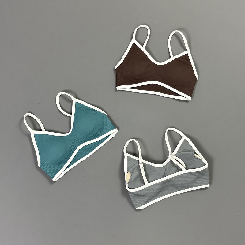 Women Contrastline Yoga Bra V  - Yoga Daily Fitness ulasan dan harga