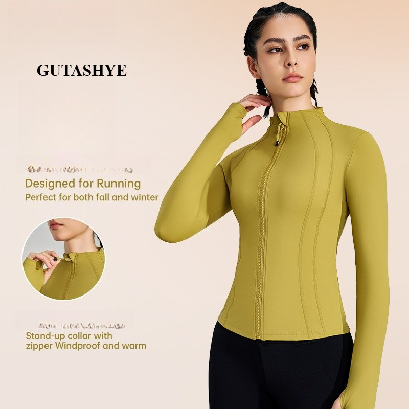Women Zip Up Long Sleeve Yoga  - Yoga Daily Fitness ulasan dan harga