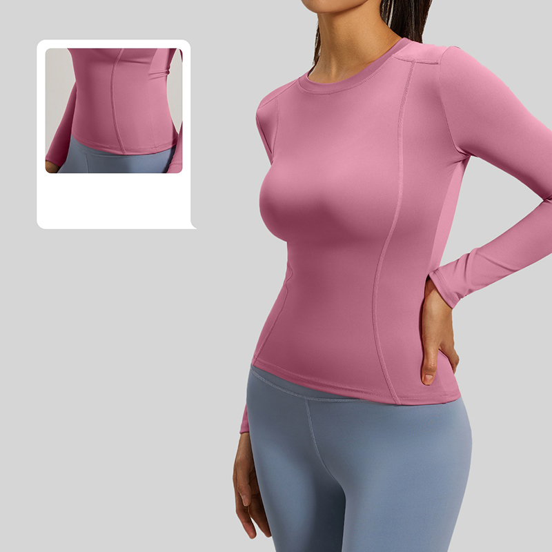 Women Chic Simple Crew Neck Yo - Yoga Daily Fitness ulasan dan harga