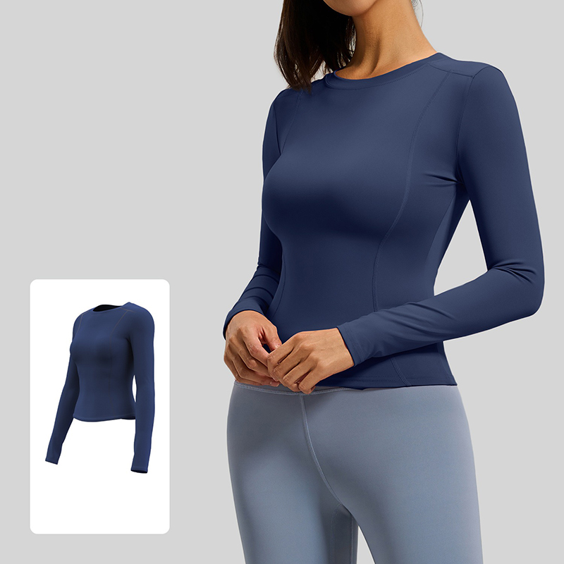Women Chic Simple Crew Neck Yo - Yoga Daily Fitness ulasan dan harga