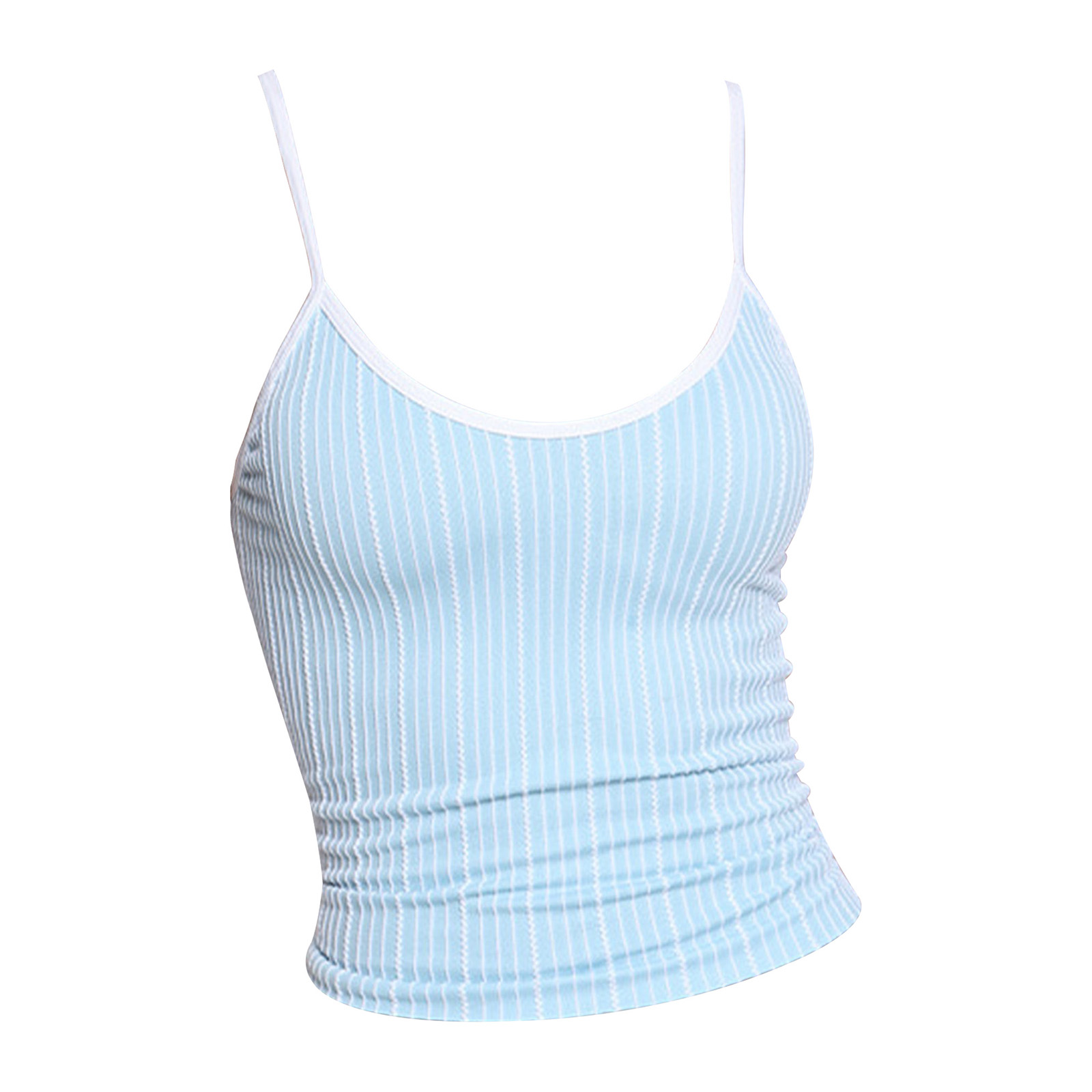 Women U Neck Striped Adjustabl - Yoga Daily Fitness ulasan dan harga