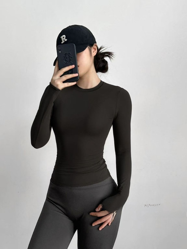Slim Fit Long Sleeve Yoga Fitn - Yoga Fitness Wear ulasan dan harga