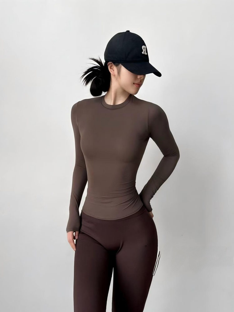 Slim Fit Long Sleeve Yoga Fitn - Yoga Fitness Wear ulasan dan harga