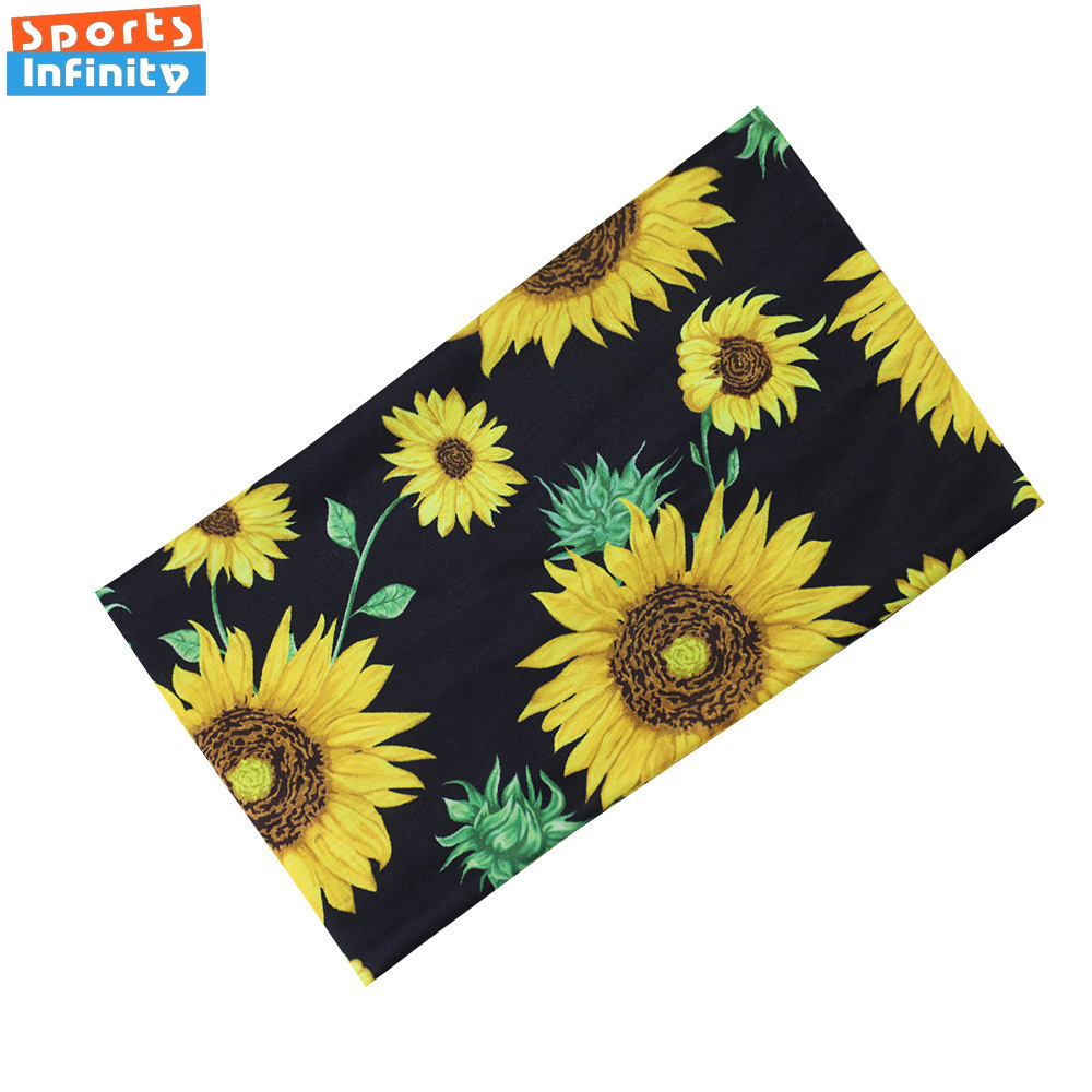 Sunflower Printed Elastic Wide - Yoga Daily Fitness ulasan dan harga